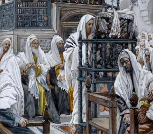 Jesus Unrolls the Book in the Synagogue (Jésus dans la synagogue déroule le livre)-001