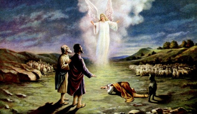 Angels appear to Shepherds by Otto Theodor Gustav Lingner