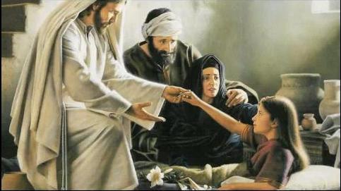 christ raising the daughter of Jairus