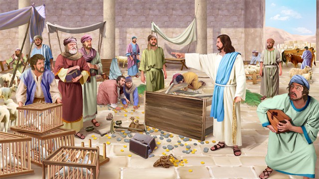 Jesus cleanses the Temple