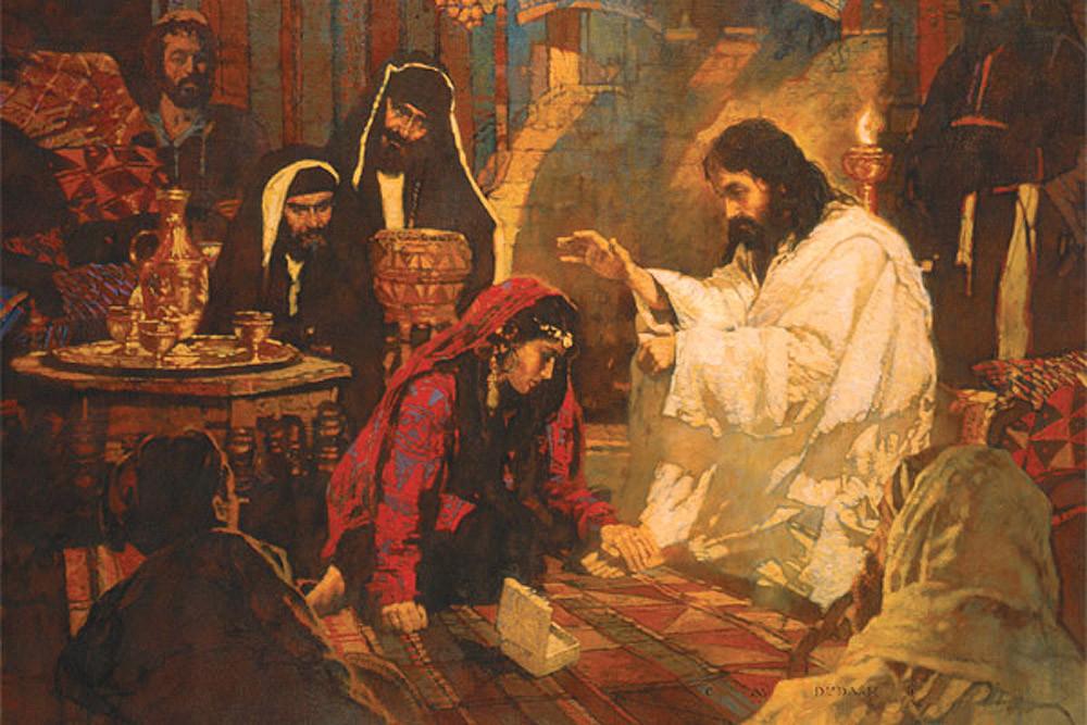 woman anoints jesus' feet