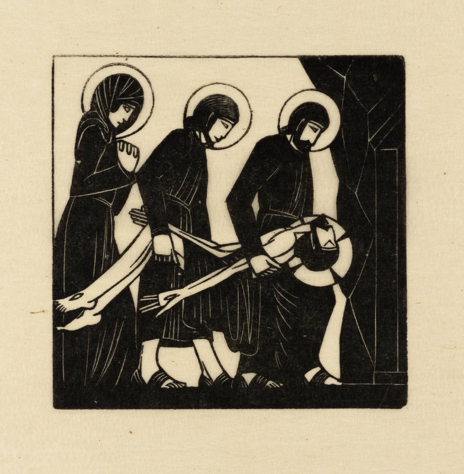 The Body of Jesus is Laid in the Tomb 1917 by Eric Gill 1882-1940